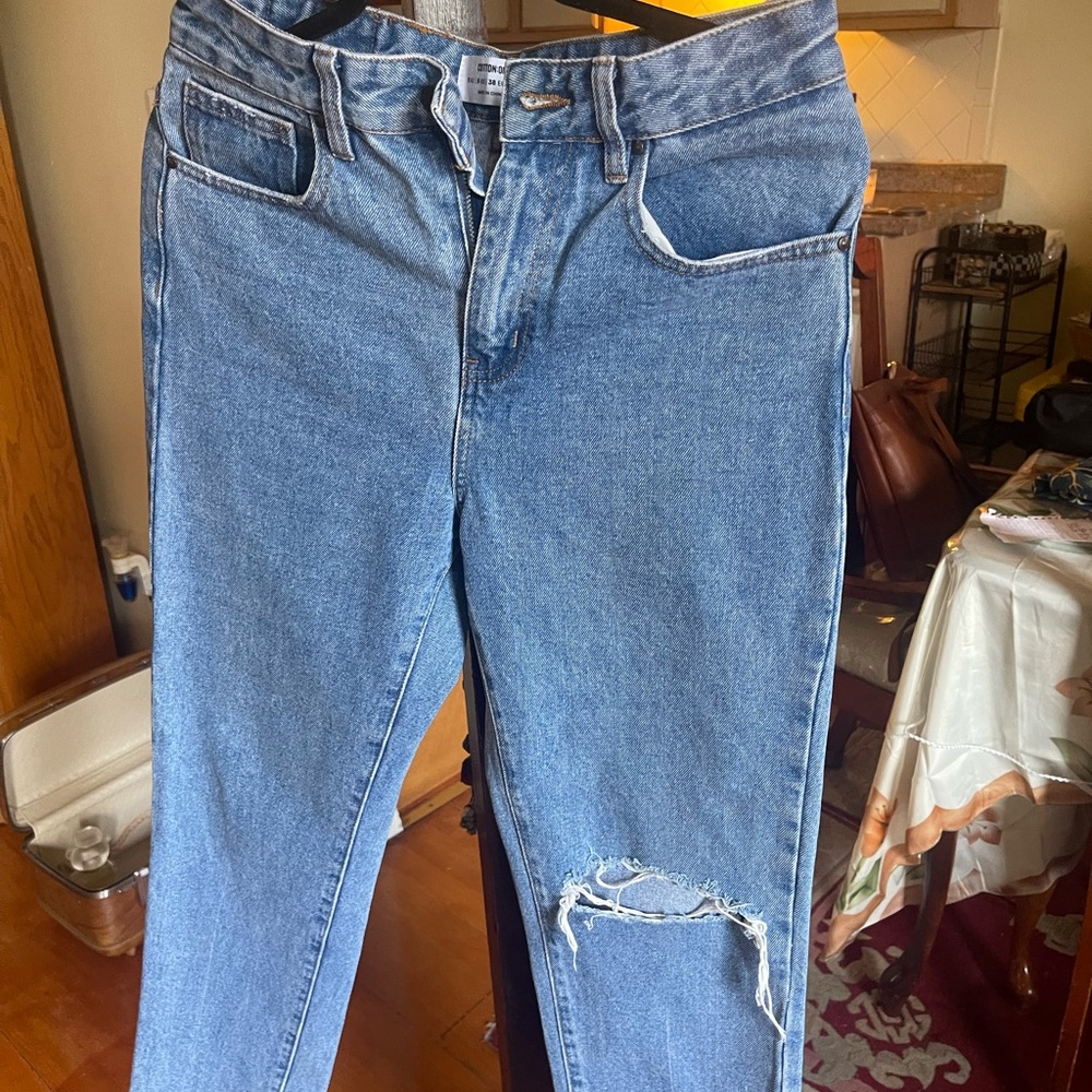 Classic Blue Distressed Women's Jeans